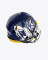 American Football Helmet Mockup - Top Back HalfSide View