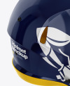 American Football Helmet Mockup - Top Back HalfSide View