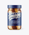 Clear Glass Jar with Duo Chocolate Spread Mockup