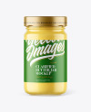 Clear Glass Jar with Ghee Clarified Butter Mockup