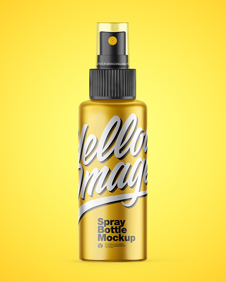 Metallic Spray Bottle Mockup