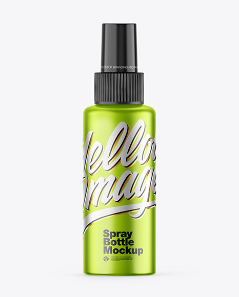 Metallic Spray Bottle Mockup