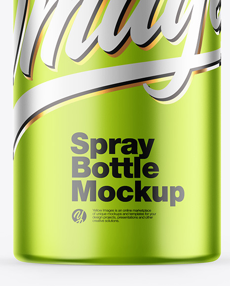 Metallic Spray Bottle Mockup