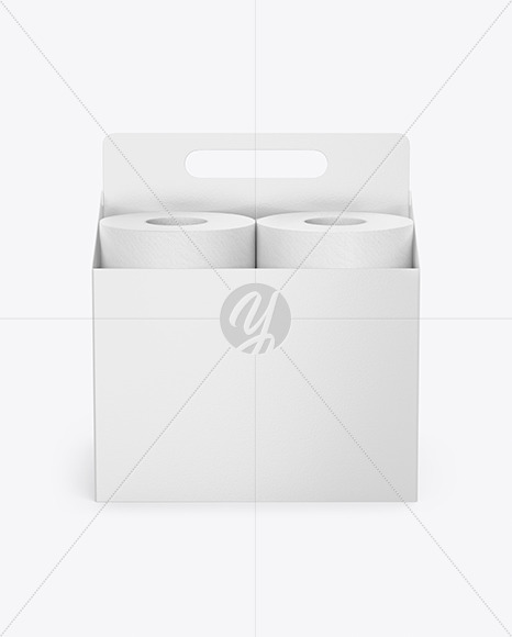 Toilet Tissue Rolls Pack Mockup - Front View