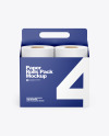 Toilet Tissue Rolls Pack Mockup - Front View