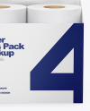 Toilet Tissue Rolls Pack Mockup - Front View