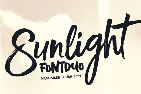 Sunlight - Brush Font Duo - Handwritten script font