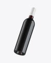 Fly Green Glass Red Wine Bottle Mockup Fly Green Glass Red Wine Bottle Mockup