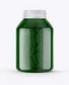 Green Pills Bottle Mockup