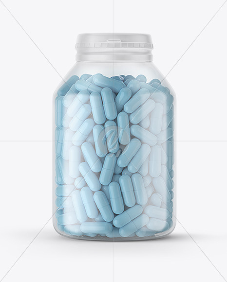 Clear Pills Bottle Mockup