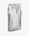 Metallic Stand-Up Bag Mockup - Half Side View