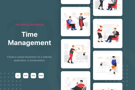 M74_Time Management Illustrations - Progress charts