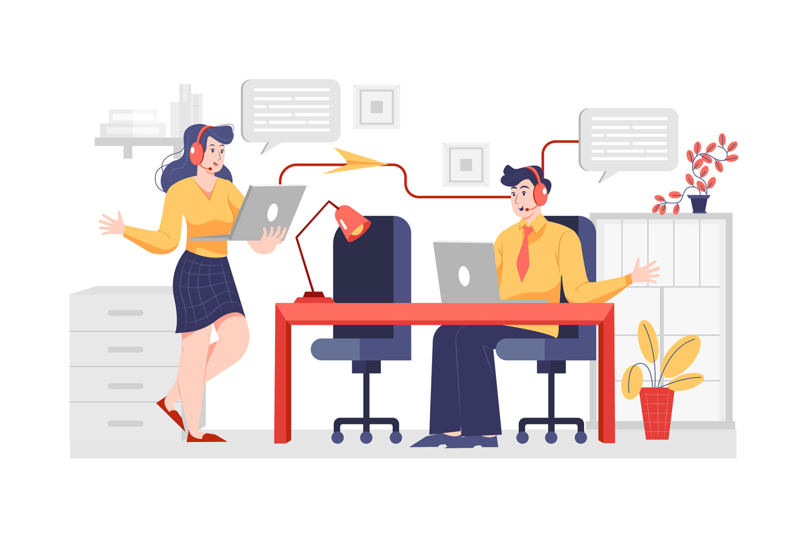 M77_Call Center Illustrations M77_Call Center Illustrations