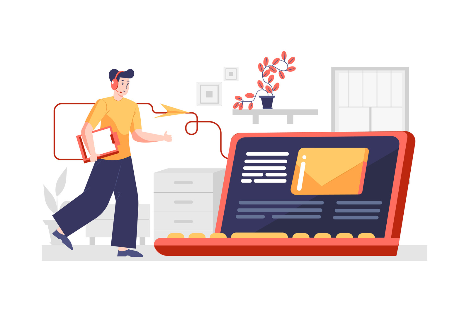 M77_Call Center Illustrations M77_Call Center Illustrations