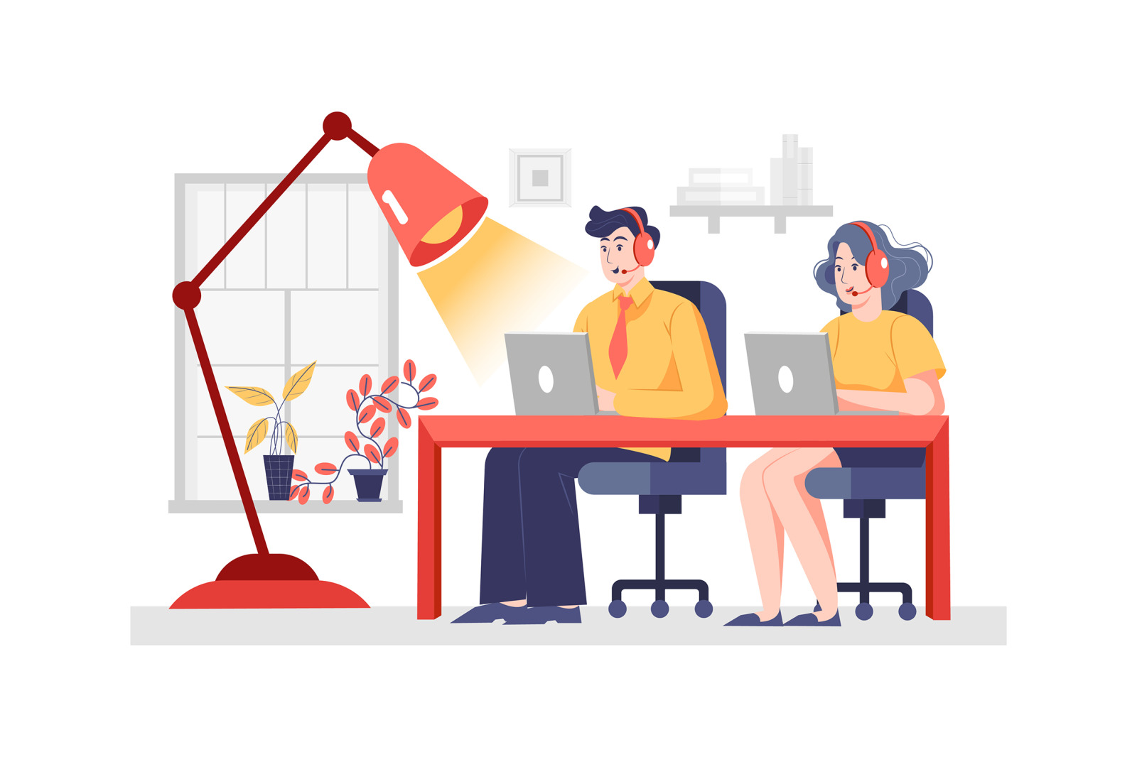 M77_Call Center Illustrations M77_Call Center Illustrations