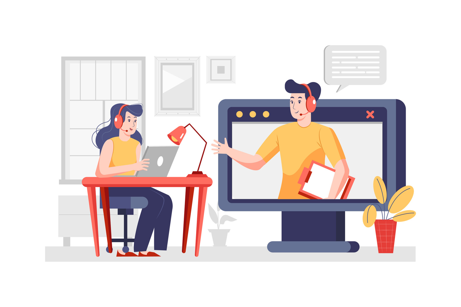 M77_Call Center Illustrations M77_Call Center Illustrations