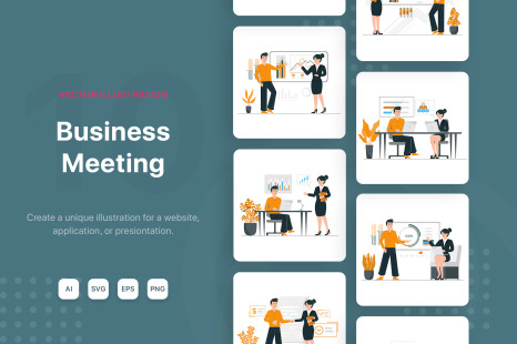 M73_Business Meeting Illustrations - Invest