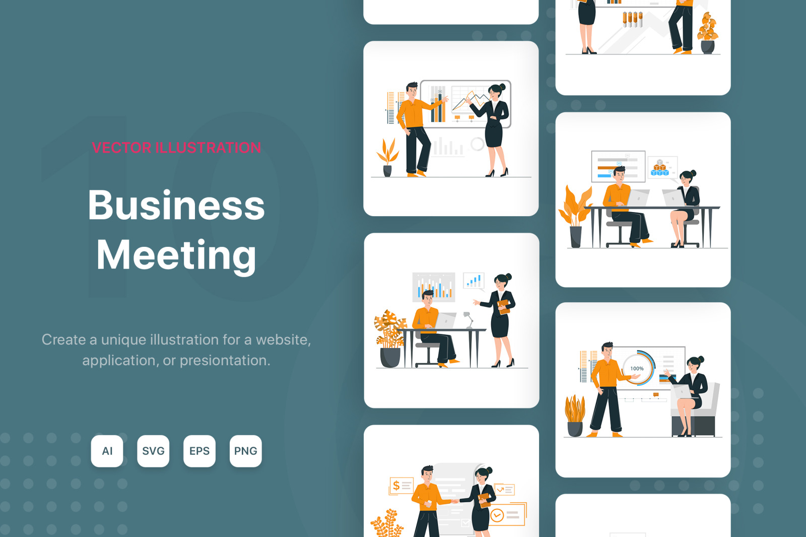 M73_Business Meeting Illustrations M73_Business Meeting Illustrations