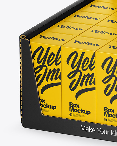 Display Box &amp; Boxes Mockup