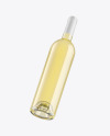 Fly Clear Glass White Wine Bottle Mockup Fly Clear Glass White Wine Bottle Mockup