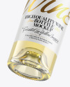 Fly Clear Glass White Wine Bottle Mockup Fly Clear Glass White Wine Bottle Mockup