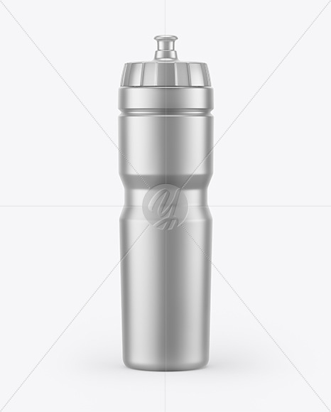 Matte Metallic Sport Bottle Mockup