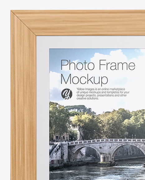 Wooden Photo Frame Mockup