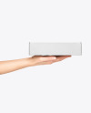 Paper Box in a Hand Mockup