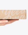 Paper Box in a Hand Mockup