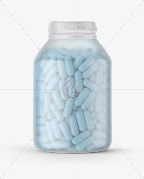 Frosted Pills Bottle Mockup