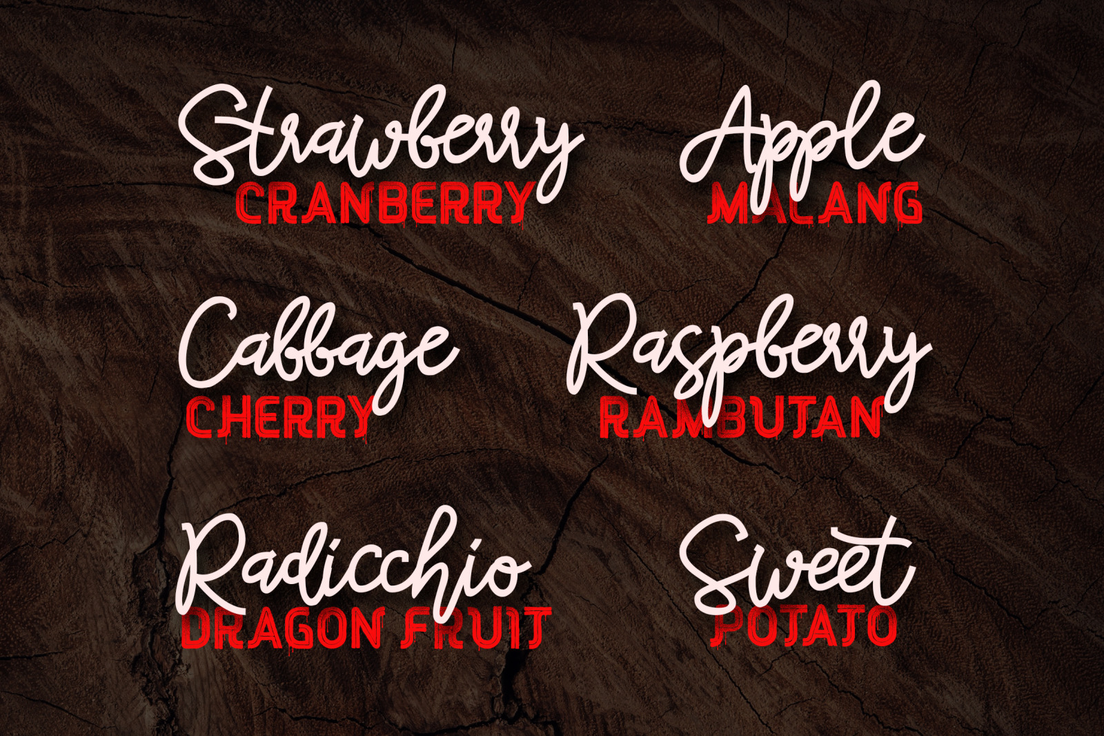 Red Peppers Font Duo Red Peppers Font Duo