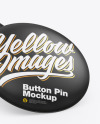 Two Matte Button Pins Mockup