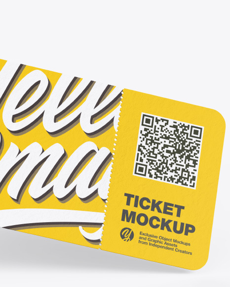 Paper Ticket Mockup