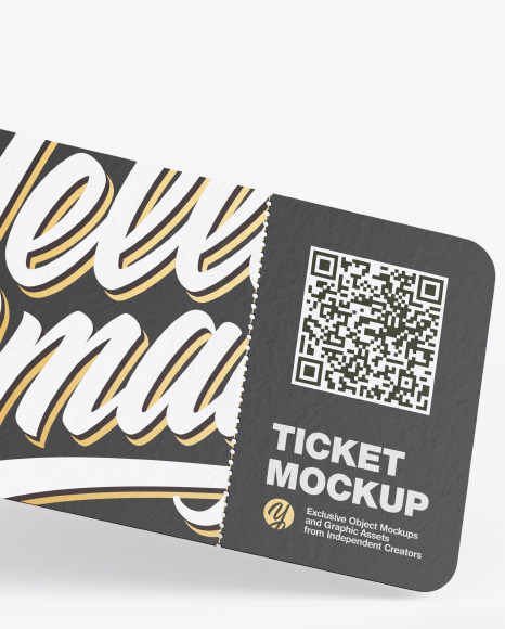 Paper Ticket Mockup