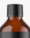 Amber Glass Cosmetic Bottle Mockup