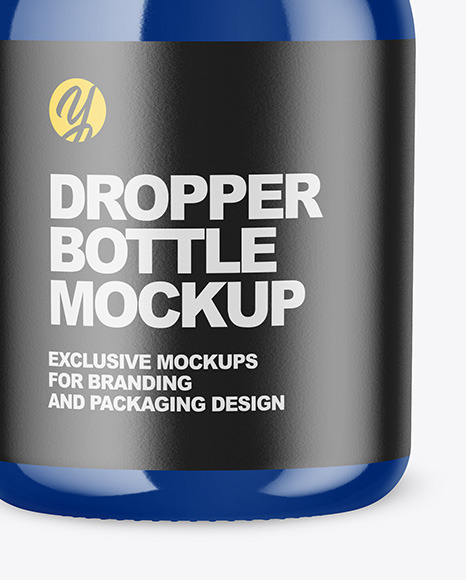 Glossy Dropper Bottle Mockup