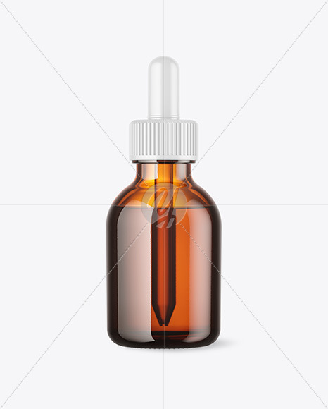 Amber Dropper Bottle Mockup