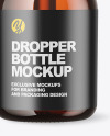 Amber Dropper Bottle Mockup