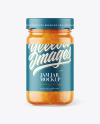 Clear Glass Jar with Orange Jam Mockup Clear Glass Jar with Orange Jam Mockup