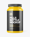 Glossy Pills Bottle Mockup