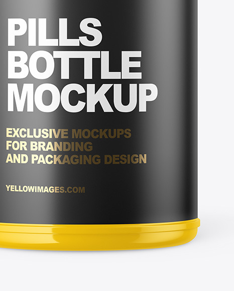 Glossy Pills Bottle Mockup