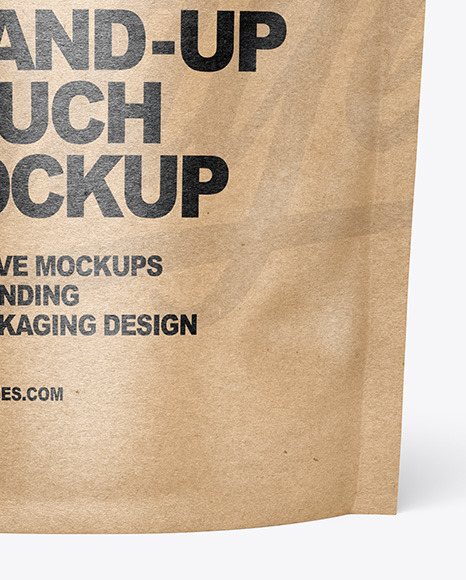 Kraft Paper Stand-up Pouch Mockup