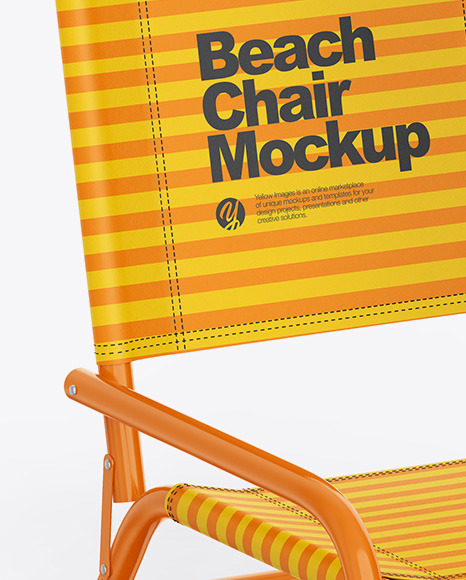 Glossy Beach Chair Mockup