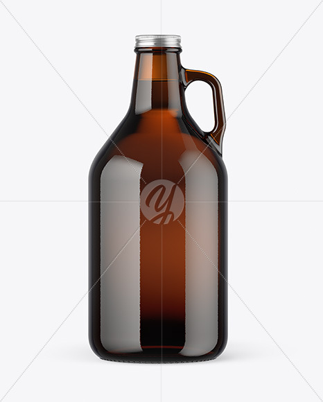 32 oz Amber Glass Beer Bottle Mockup