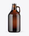 32 oz Amber Glass Beer Bottle Mockup