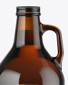 32 oz Amber Glass Beer Bottle Mockup