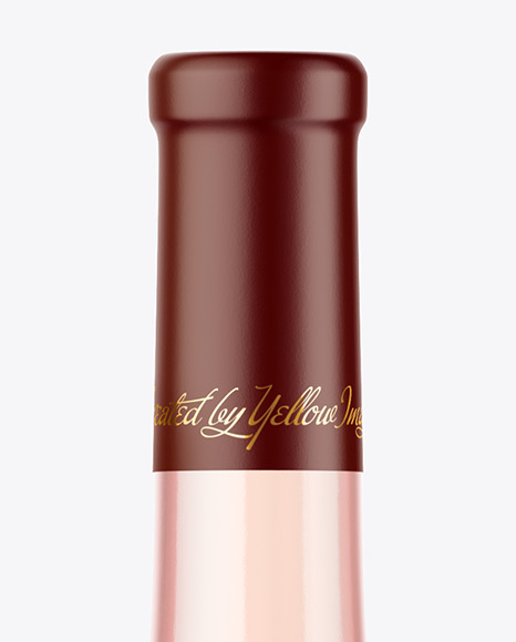 Rose Wine Bottle Mockup