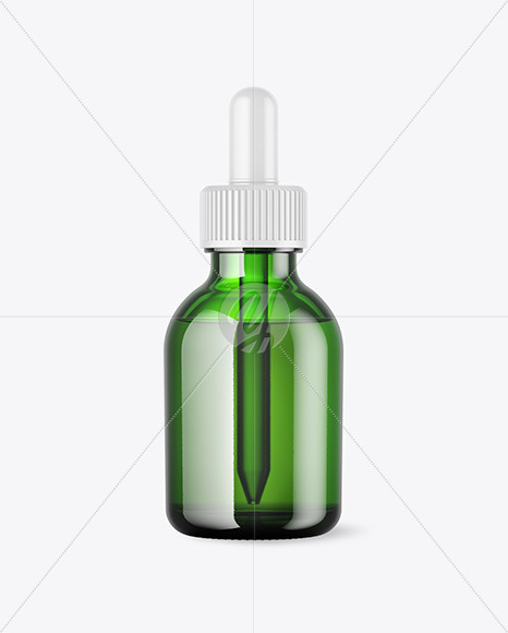 Green Dropper Bottle Mockup