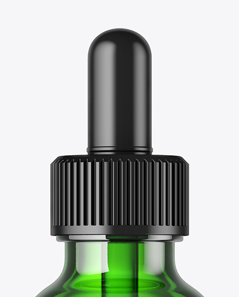 Green Dropper Bottle Mockup