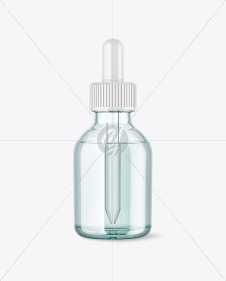 Blue Glass Dropper Bottle Mockup